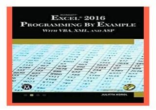 Read Microsoft Excel 2016 Programming By Example 