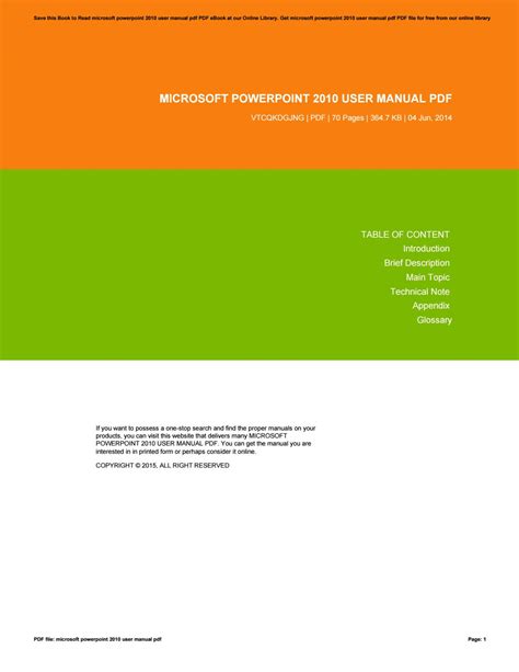 Full Download Microsoft Powerpoint 2010 User Guide 
