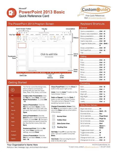 Full Download Microsoft Powerpoint 2013 Quick Reference Guide 