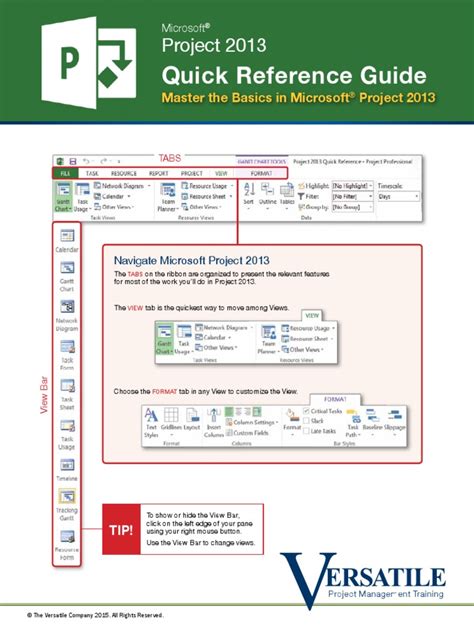Download Microsoft Project Quick Reference Guide 