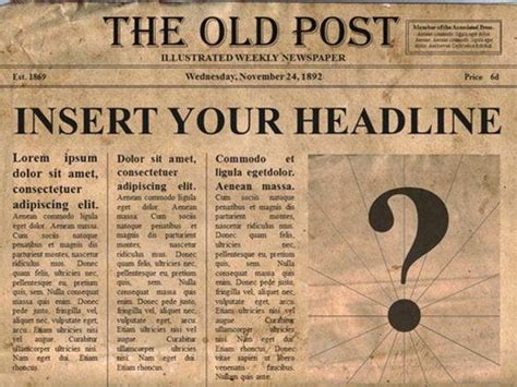 Read Microsoft Publisher Old Fashioned Newspaper Template 