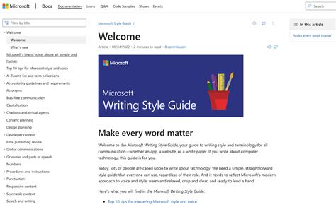 Read Microsoft Style Guide Online 