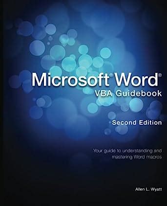 Read Online Microsoft Word Vba Guidebook 