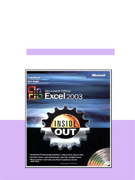 Microsoftr Office Excel 2003 Inside Out Inside Out Microsoft
