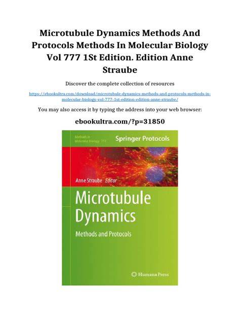 microtubule protocols methods in molecular medici
