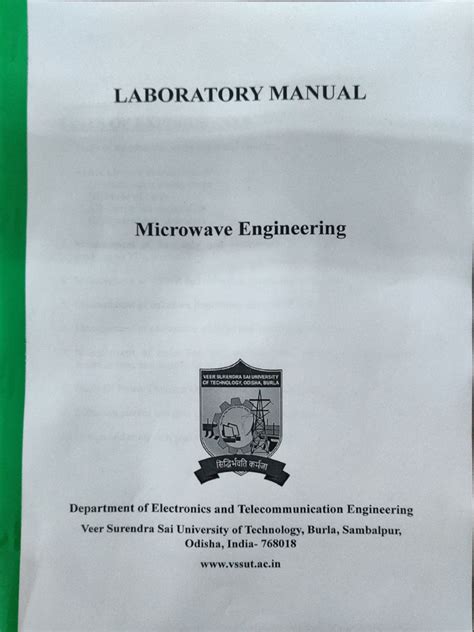 Microwave Lab Experiments Manual