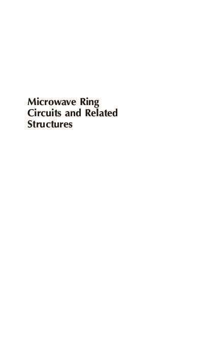 Download Microwave Ring Circuits And Related Structures 2Nd Edition 
