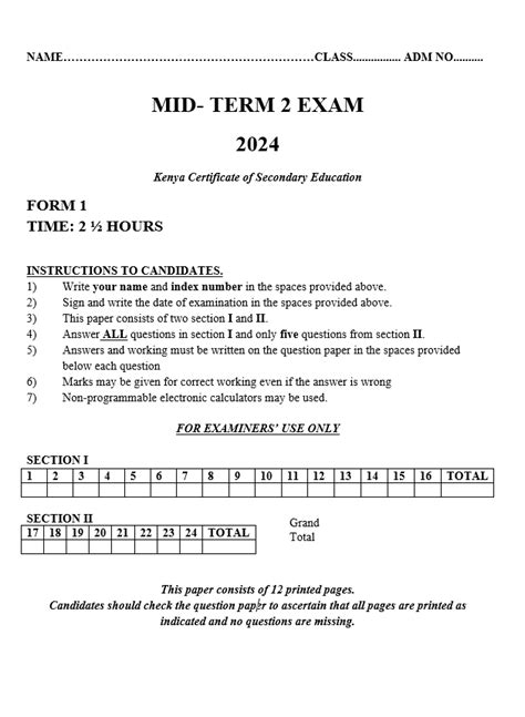 Mid Term Exam