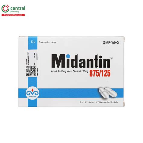 midantin 875/125 | Midantin 875125 tr nhim khun 2 v