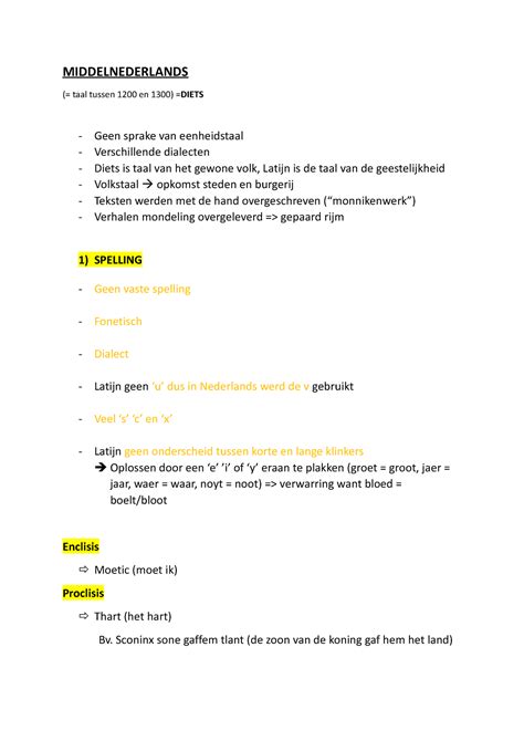 middelnederlands taal