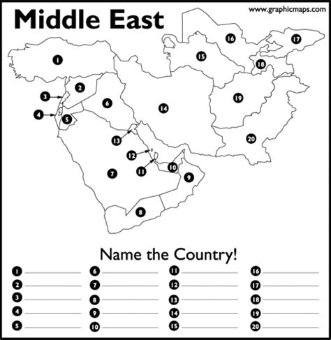Middle East Countries Map Lesson Plans Amp Worksheets Middle East Map Worksheet - Middle East Map Worksheet