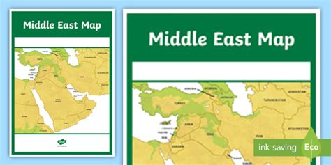 Middle East Map A4 Display Poster Teacher Made Middle East Map Worksheet - Middle East Map Worksheet