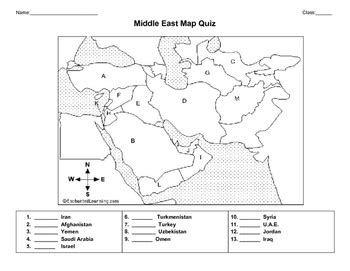 Middle East Map Quiz Worksheets Amp Teaching Resources Middle East Map Worksheet - Middle East Map Worksheet