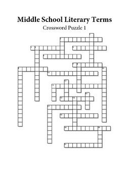 Middle School Literary Terms Crossword Puzzles Tpt Literary Terms Crossword Puzzle Middle School - Literary Terms Crossword Puzzle Middle School