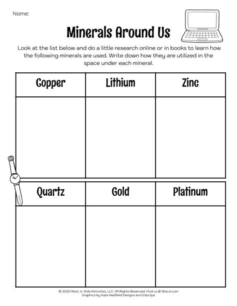 Middle School Minerals Worksheets Lesson Worksheets Minerals Worksheet Middle School - Minerals Worksheet Middle School