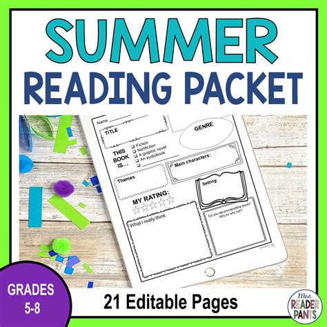 Middle School Summer Reading Packet Grade 7
