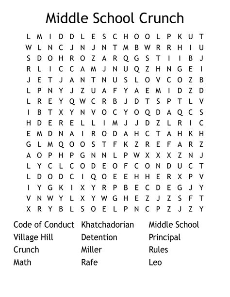 Middle School Word Search Wordmint Middle School Math Word Search - Middle School Math Word Search