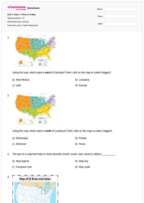 middle west map fourth grade