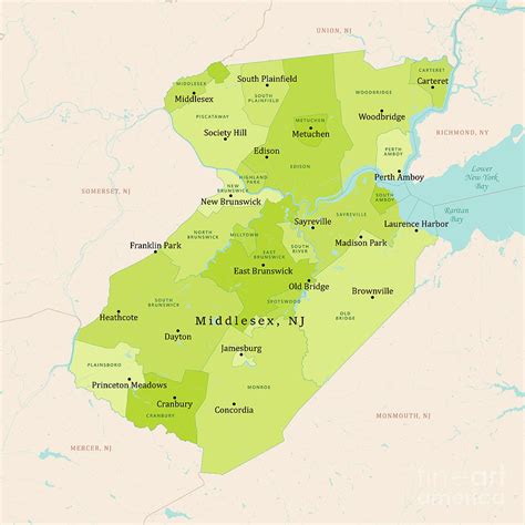 Middlesex Nj County Map