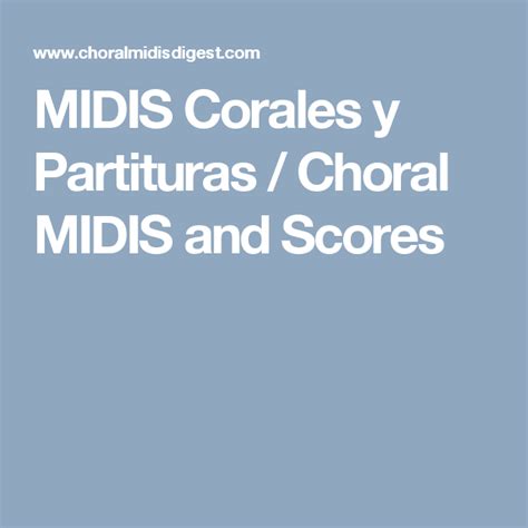 Download Midis Corales Y Partituras Choral Midis And Scores 