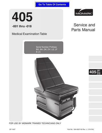 Read Online Midmark 405 Service Manual 