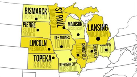 Midwest States And Their Capitals