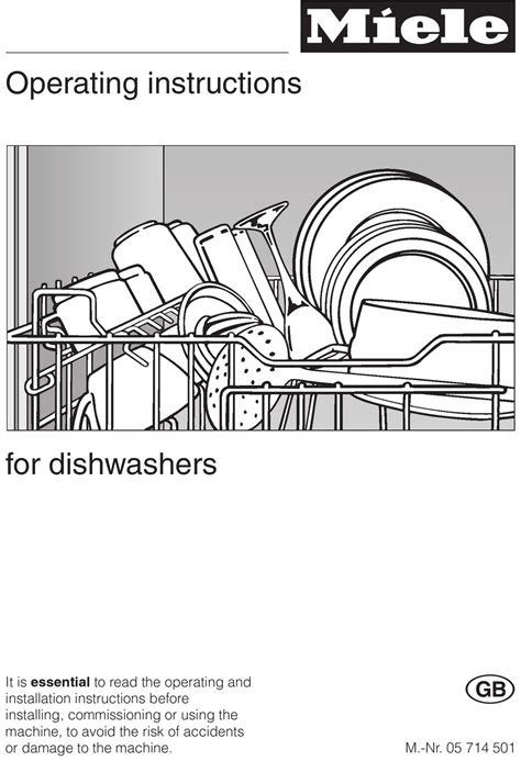 Full Download Miele Dishwasher Manual And Specs File Type Pdf 