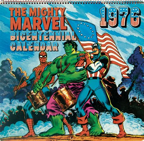 mighty marvel bicentennial calendar 1976 Marvel calendar, Marvel