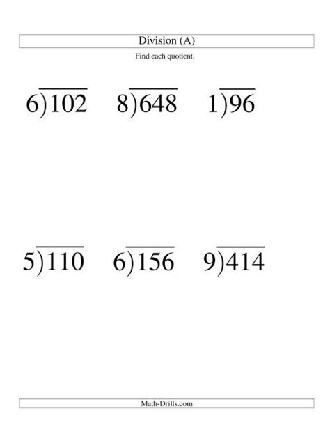 Mightyowl Long Division 1 Digit Divisor With Remainders Division With Remainders Activities - Division With Remainders Activities