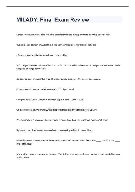 milady final exam 2