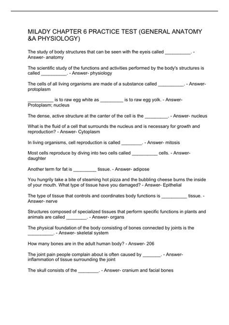 Milady Practice Test