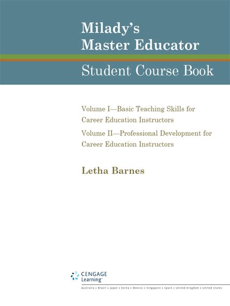 Milady S Master Educator Course Management Guide