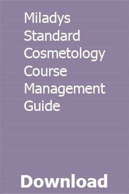 Download Milady Standard Cosmetology Course Management Guide Answers 