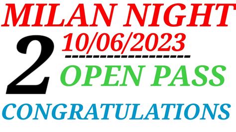 Milan Night Fix Open