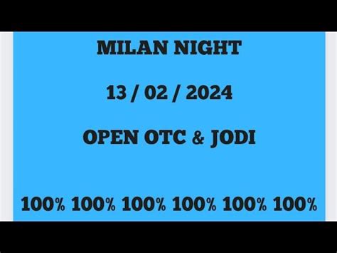 Milan Night Guessing Open