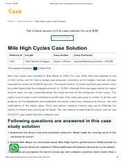 Mile High Cycles Case
