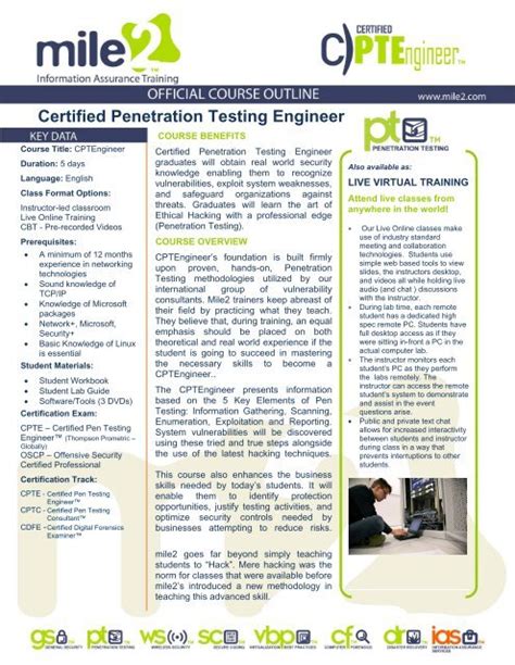 Mile2 Certified Penetration Testing Engineer