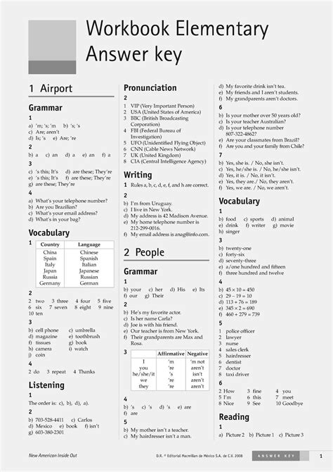 Milestones Workbook Answer Key
