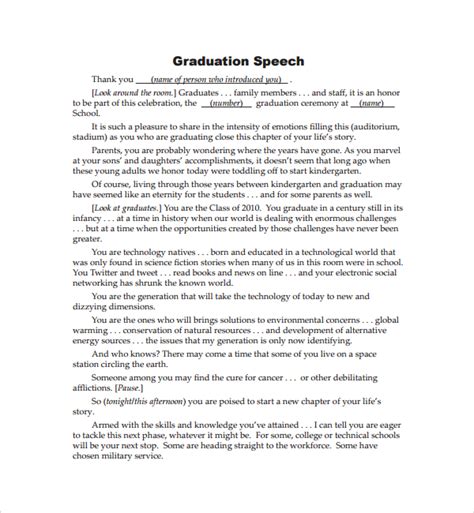 Military Graduation Speeches Examples