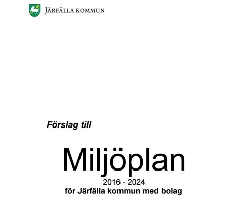 miljöplan