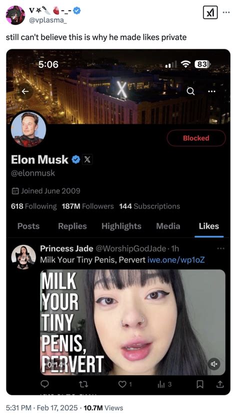 Milk Your Tiny Penis Pervert Elon