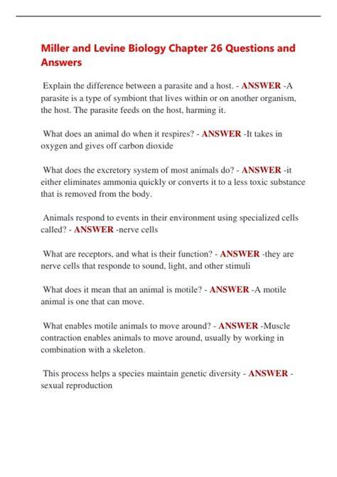 miller and levine biology answer key assessment