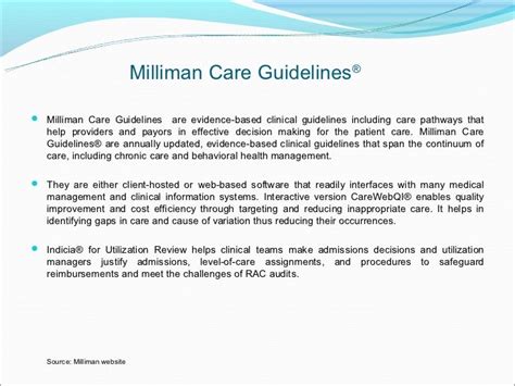 Read Online Milliman Health Care Guidelines 