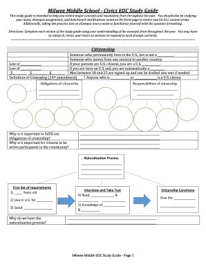 Milwee Middle Eoc Study Guide