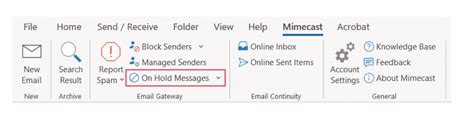 Mimecast Plugin Outlook