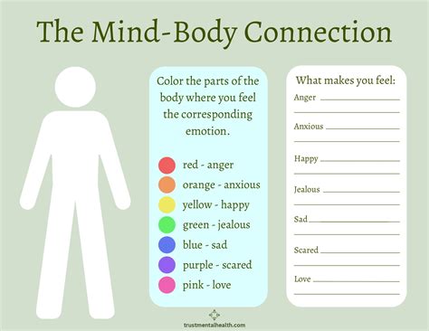 Mind Body Connection Worksheet Wordmint Mind Body Connection Worksheet - Mind Body Connection Worksheet