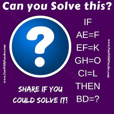 Mind Boggling Letter Equation Riddle For Children Fun Letter Equations Brain Teasers - Letter Equations Brain Teasers