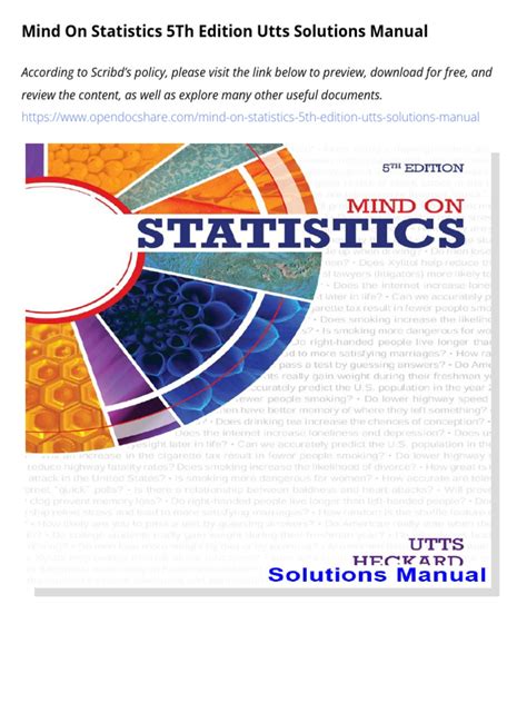 Mind On Statistics 5th Edition