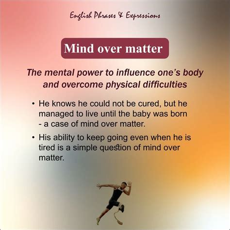 Mind Over Matter Meaning