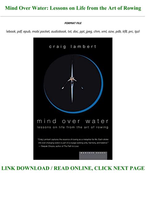 mind over water lessons on life from the art of ro